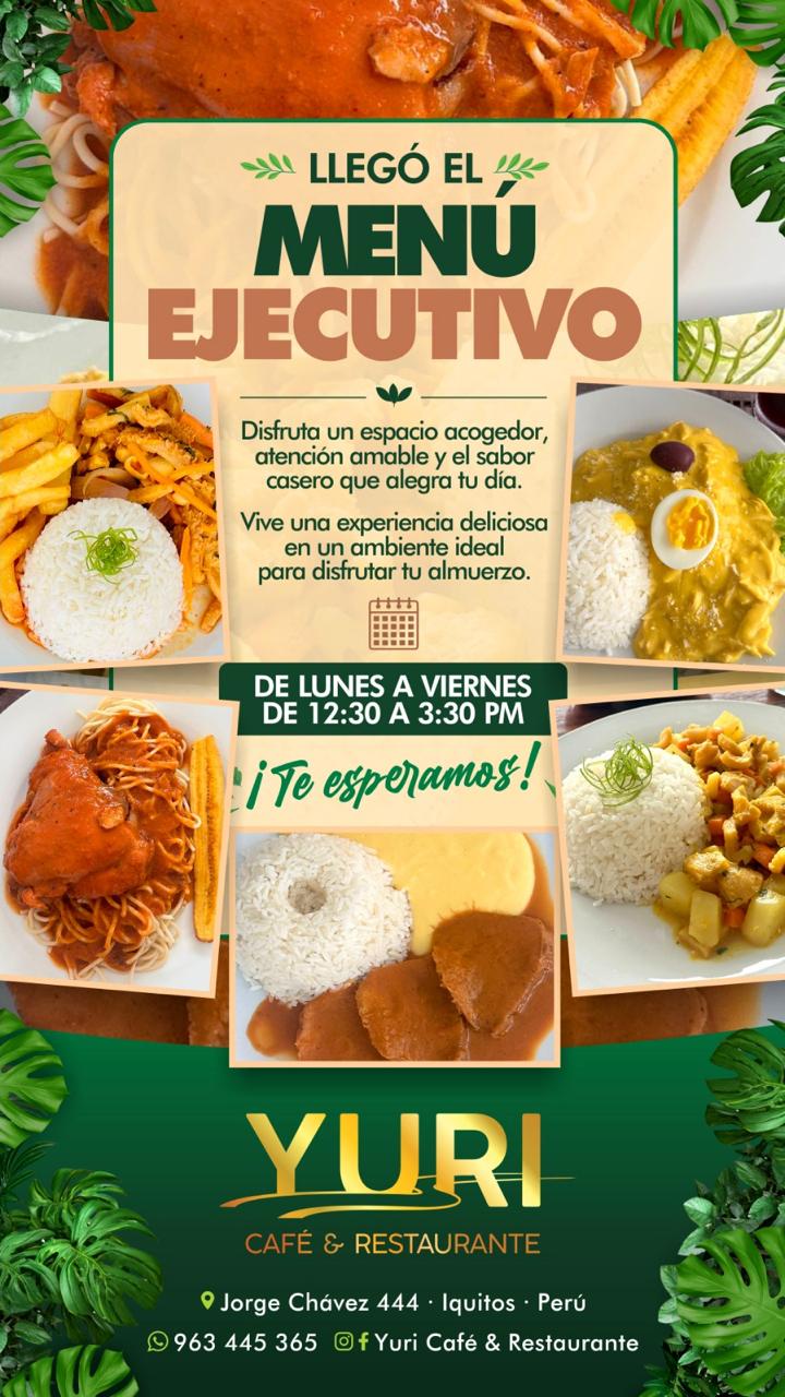 Menú Ejecutivo Yuri Café